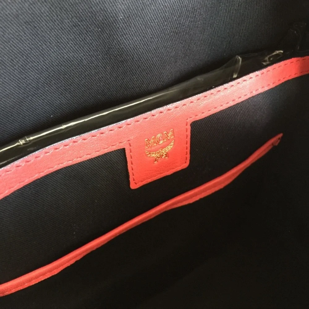 MCM Stark Leather Insignia Backpack